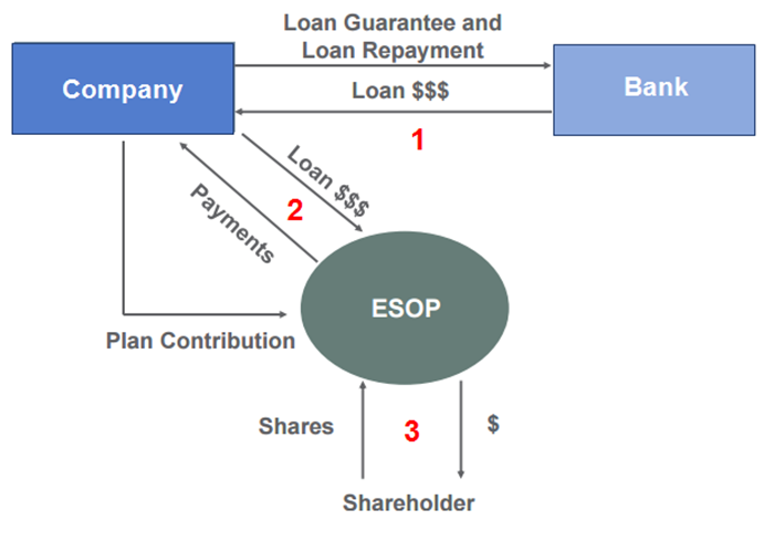 Figure 13. Leveraged ESOP Funds Flow